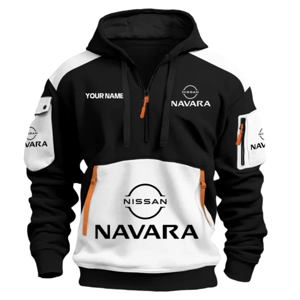 Nissan Navara Ute Exclusive Logo Hoodie Half Zipper QTUT160525A2NNA - White