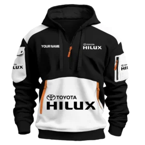 Toyota Hilux Ute Exclusive Logo Hoodie Half Zipper QTUT160525A2TH - White