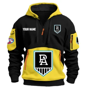Port Adelaide Power Australian Football League Exclusive Logo Hoodie Half Zipper HOAFL0090525A01PORT - Yellow