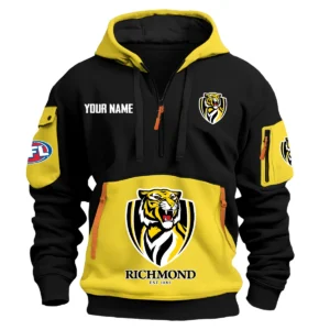 Richmond Tigers Australian Football League Exclusive Logo Hoodie Half Zipper HOAFL0090525A01RICH - Yellow