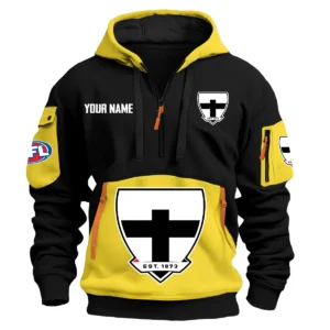 St Kilda Saints Australian Football League Exclusive Logo Hoodie Half Zipper HOAFL0090525A01STK - Yellow