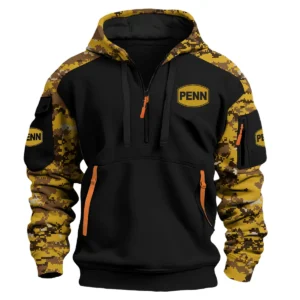 Penn Fishing Exclusive Logo Hoodie Half Zipper Fishing QTFS290525A1PES - Yellow