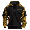 whittley boats Exclusive Logo Hoodie Half Zipper Fishing QTFS290525A1WHB - Yellow