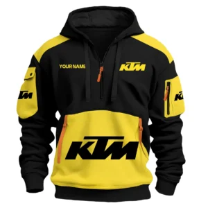 KTM Motorcycles  Exclusive Logo Hoodie Half Zipper QTMT160525A3KTM - Yellow