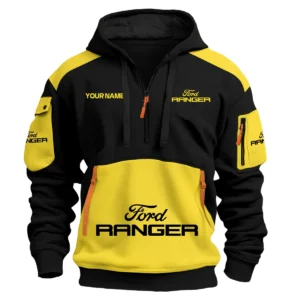 Ford Ranger Ute Exclusive Logo Hoodie Half Zipper QTUT160525A2FR - Yellow