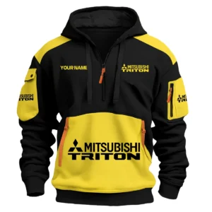 Mitsubishi Triton Ute Exclusive Logo Hoodie Half Zipper QTUT160525A2MT - Yellow