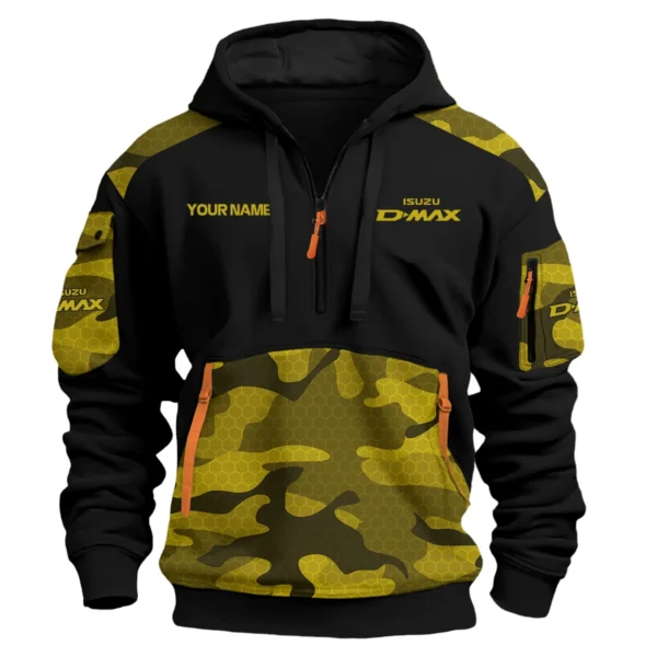 Isuzu D-MAX Ute Exclusive Logo Hoodie Half Zipper QTUT160525A3ID - Yellow