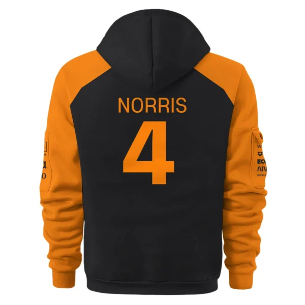 Lando Norris McLaren Formula One Exclusive Logo Hoodie Half Zipper BLF1290325A2MCLHDF - Image 3