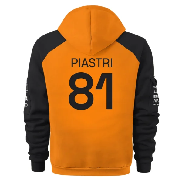 Oscar Piastri McLaren Formula One Exclusive Logo Hoodie Half Zipper BLF1290325A3MCLHDF - Image 3