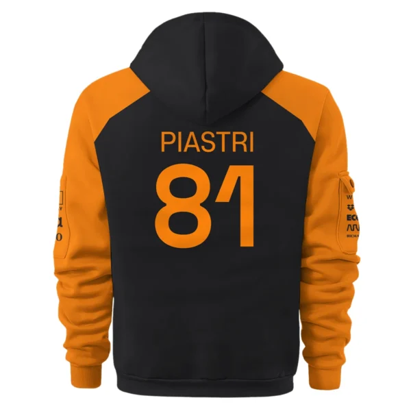 Oscar Piastri McLaren Formula One Exclusive Logo Hoodie Half Zipper BLF1290325A4MCLHDF - Image 3