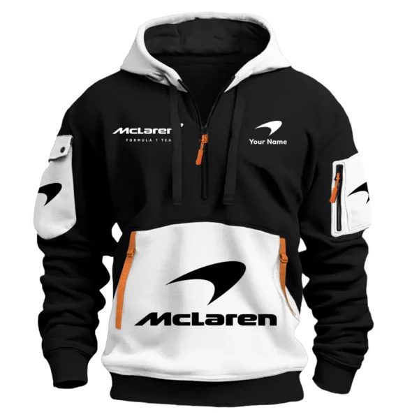 Limited Edition McLaren F1 Custom Name Hoodie Half Zipper For Racing Fans BLMCL25425A1 - Green - Image 3