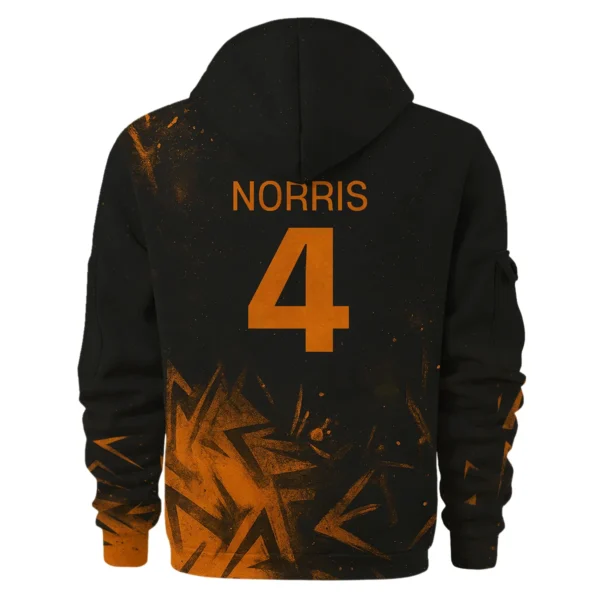 Lando Norris McLaren F1 Exclusive Logo Hoodie Half Zip BLMCL3525A3NR3HZ - Image 3