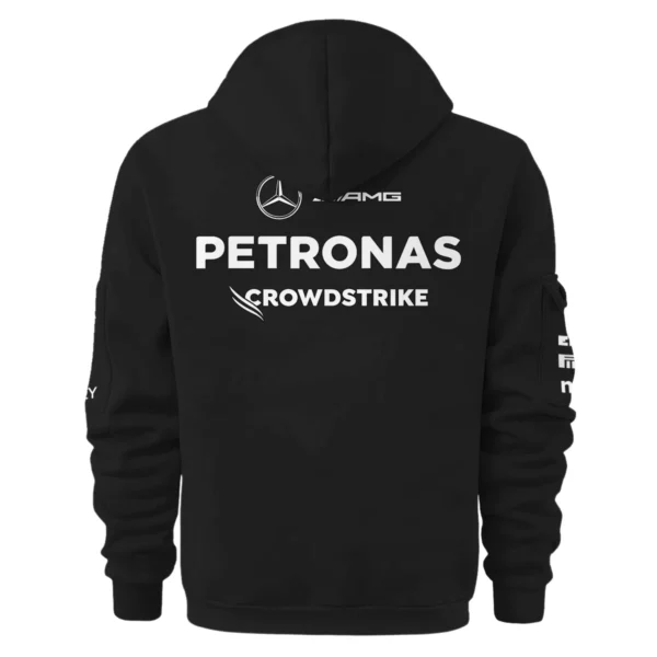 2025 Team Mercedes-AMG Petronas F1 Exclusive Logo Hoodie Half Zip BLMER6525A13HZ - Image 3