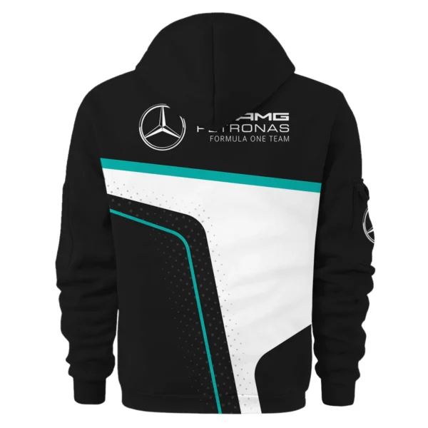 Limited Edition Mercedes-AMG Petronas F1 Exclusive Logo Hoodie Half Zip BLMER6525A53HZ - Image 3