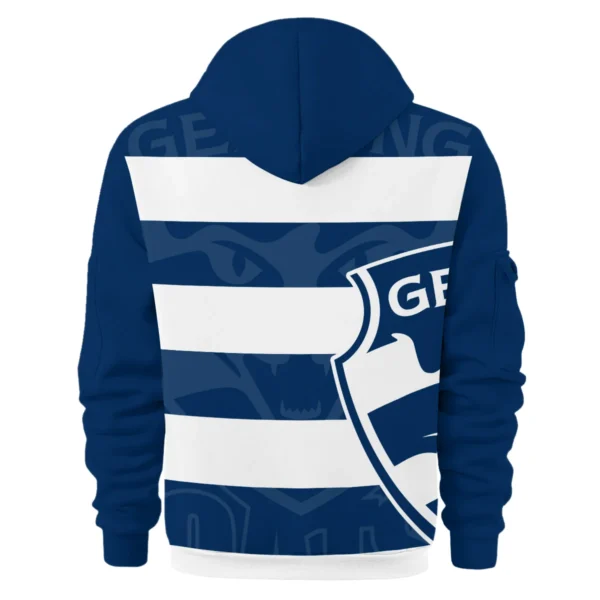 Geelong Cats Australian Football League Exclusive Logo Hoodie Half Zipper HOAFL120525A01GEEL - Image 2