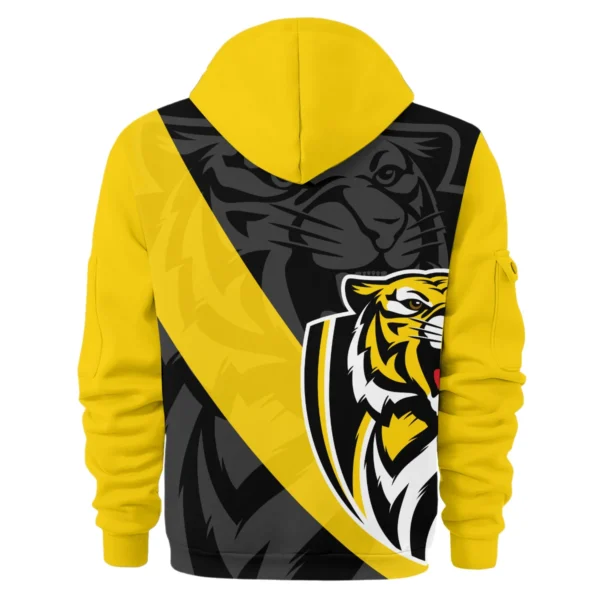 Richmond Tigers Australian Football League Exclusive Logo Hoodie Half Zipper HOAFL120525A01RICH - Image 2