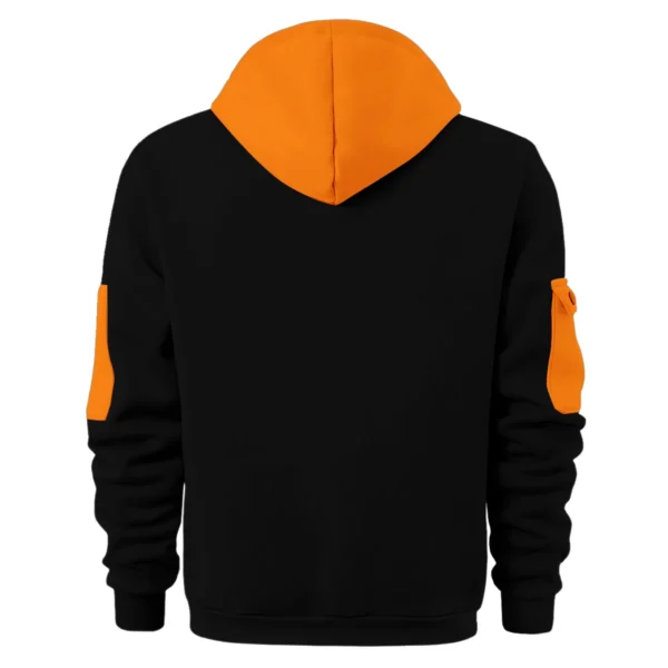 Royal Enfield Exclusive Logo Hoodie Half Zipper HOMOT090625A01ROYHDF - Orange - Image 2
