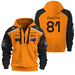 Oscar Piastri McLaren Formula One Exclusive Logo Hoodie Half Zipper BLF1290325A3MCLHDF