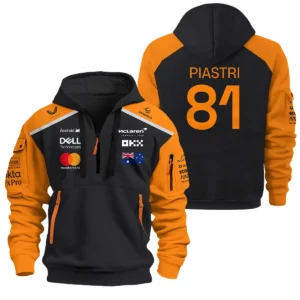 Oscar Piastri McLaren Formula One Exclusive Logo Hoodie Half Zipper BLF1290325A4MCLHDF
