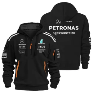 2025 Team Mercedes-AMG Petronas F1 Exclusive Logo Hoodie Half Zip BLMER6525A13HZ