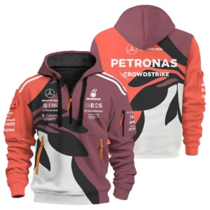2025 Miami Floral Mercedes-AMG Petronas F1 Exclusive Logo Hoodie Half Zip BLMER6525A33HZ