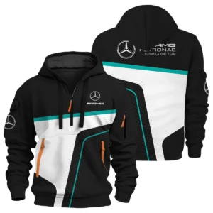 Limited Edition Mercedes-AMG Petronas F1 Exclusive Logo Hoodie Half Zip BLMER6525A53HZ