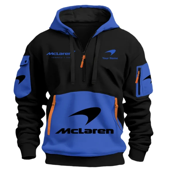 Limited Edition McLaren F1 Custom Name Hoodie Half Zipper For Racing Fans BLMCL25425A1 - Green - Image 7