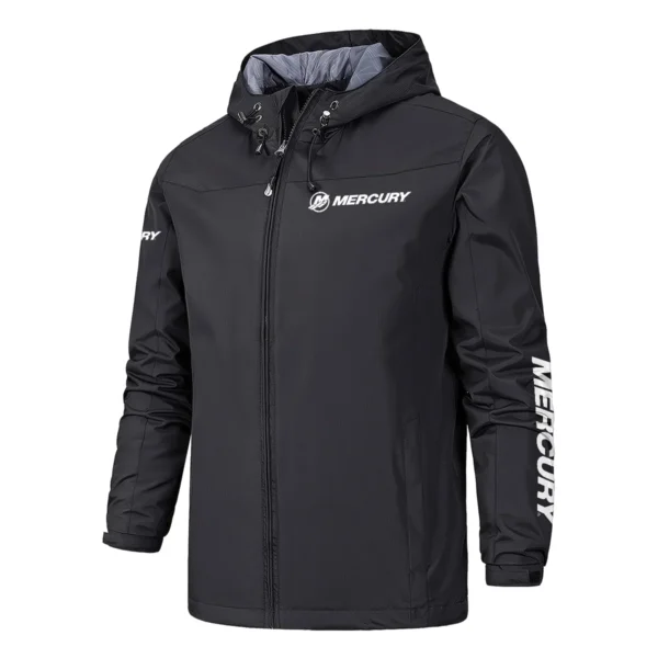 Mercury Marine Fishing AU Exclusive Logo Windbreaker Rain Jacket HOFS160525A01MCM - Black