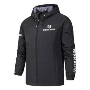 Minn Kota Fishing AU Exclusive Logo Windbreaker Rain Jacket HOFS160525A01MNK - Black
