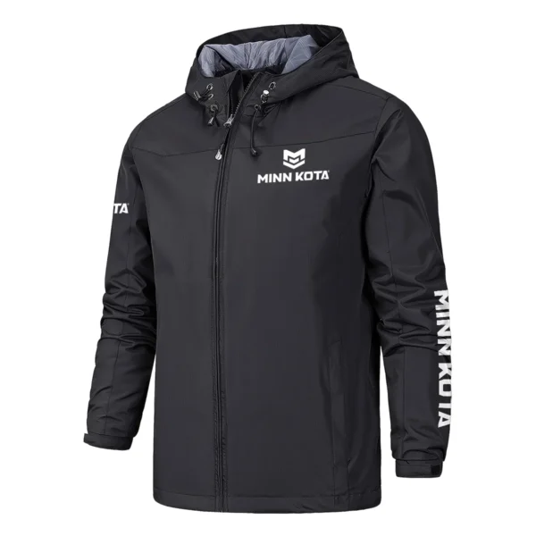 Minn Kota Fishing AU Exclusive Logo Windbreaker Rain Jacket HOFS160525A01MNK - Black