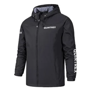 Quintrex Fishing AU Exclusive Logo Windbreaker Rain Jacket HOFS160525A01QTX - Black