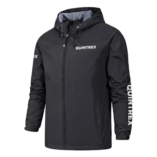 Quintrex Fishing AU Exclusive Logo Windbreaker Rain Jacket HOFS160525A01QTX - Black