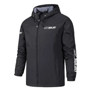 Sea Jay Fishing AU Exclusive Logo Windbreaker Rain Jacket HOFS160525A01SJB - Black