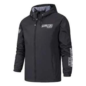 Yellowfin Plate Fishing AU Exclusive Logo Windbreaker Rain Jacket HOFS160525A01YPB - Black