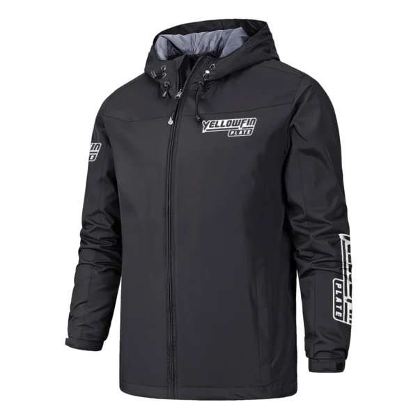 Yellowfin Plate Fishing AU Exclusive Logo Windbreaker Rain Jacket HOFS160525A01YPB - Black