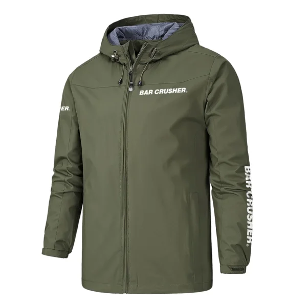 Bar Crusher Fishing AU Exclusive Logo Windbreaker Rain Jacket HOFS160525A01BCR - ArmyGreen