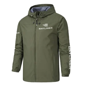 Bayliner Fishing AU Exclusive Logo Windbreaker Rain Jacket HOFS160525A01BYL - ArmyGreen