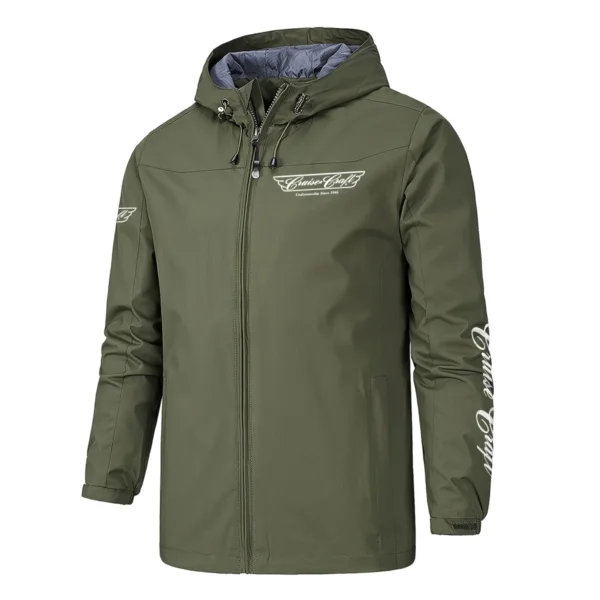 CruiseCraft Fishing AU Exclusive Logo Windbreaker Rain Jacket HOFS160525A01CCB - ArmyGreen