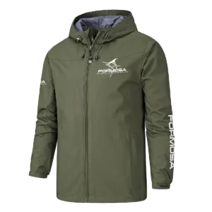 Formosa Marine Fishing AU Exclusive Logo Windbreaker Rain Jacket HOFS160525A01FOM - ArmyGreen