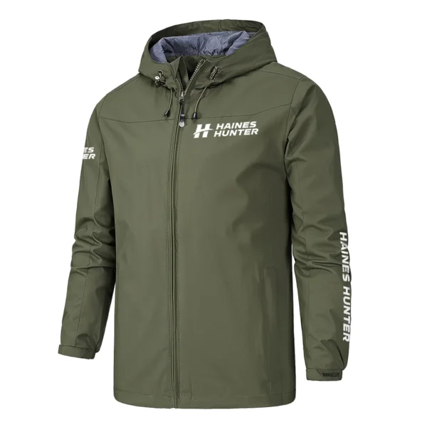 Haines Hunter Fishing AU Exclusive Logo Windbreaker Rain Jacket HOFS160525A01HHT - ArmyGreen