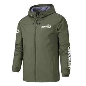 Hooker Boats Fishing AU Exclusive Logo Windbreaker Rain Jacket HOFS160525A01HOO - ArmyGreen