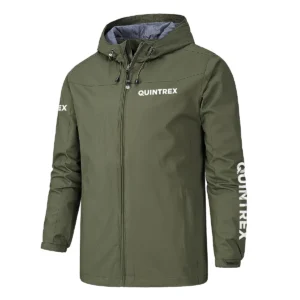 Quintrex Fishing AU Exclusive Logo Windbreaker Rain Jacket HOFS160525A01QTX - ArmyGreen