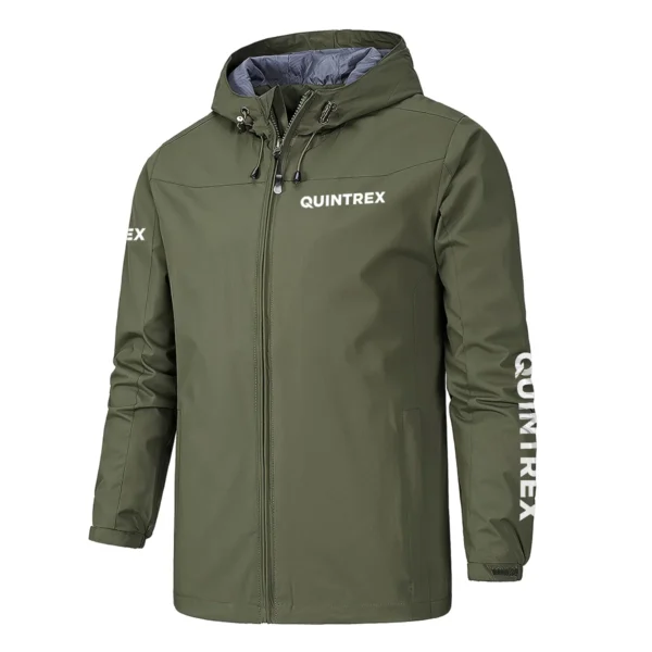 Quintrex Fishing AU Exclusive Logo Windbreaker Rain Jacket HOFS160525A01QTX - ArmyGreen