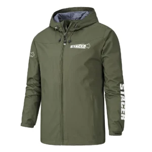 Stacer Fishing AU Exclusive Logo Windbreaker Rain Jacket HOFS160525A01STC - ArmyGreen