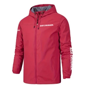 Bar Crusher Fishing AU Exclusive Logo Windbreaker Rain Jacket HOFS160525A01BCR - Red