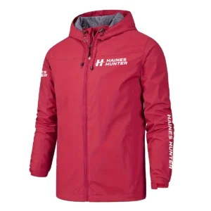 Haines Hunter Fishing AU Exclusive Logo Windbreaker Rain Jacket HOFS160525A01HHT - Red