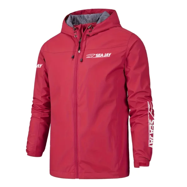 Sea Jay Fishing AU Exclusive Logo Windbreaker Rain Jacket HOFS160525A01SJB - Red