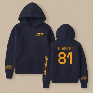 Oscar Piastri McLaren F1 Fashion Clothing For Racing Fans Unisex Hoodie BLOP25425 - Midnight Blue