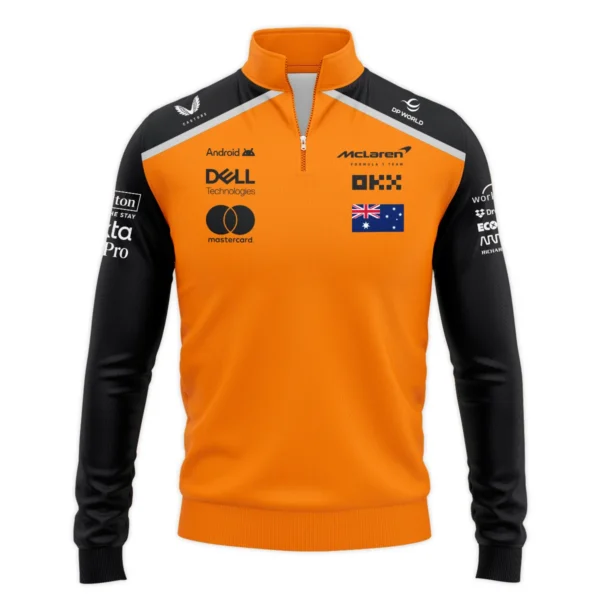 Oscar Piastri McLaren Formula One Exclusive Logo Quarter-Zip Sweatshirt BLF1290325A3MCLQZS - Image 2