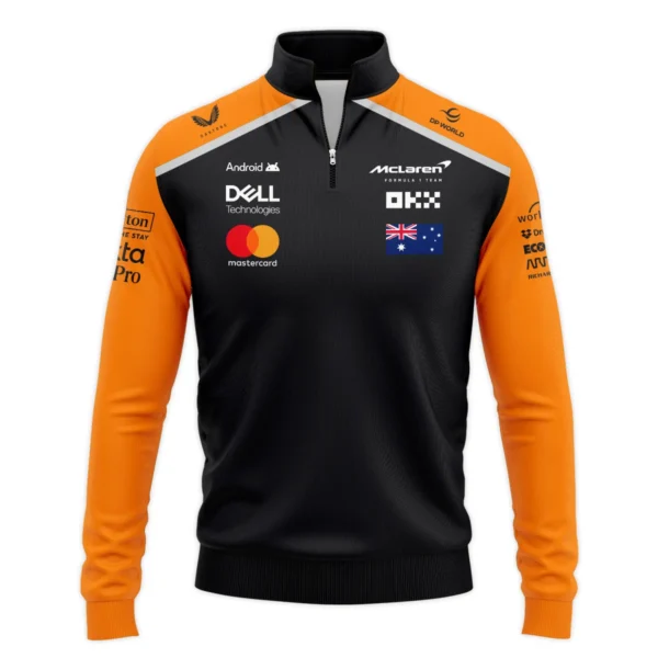 Oscar Piastri McLaren Formula One Exclusive Logo Quarter-Zip Sweatshirt BLF1290325A4MCLQZS - Image 2